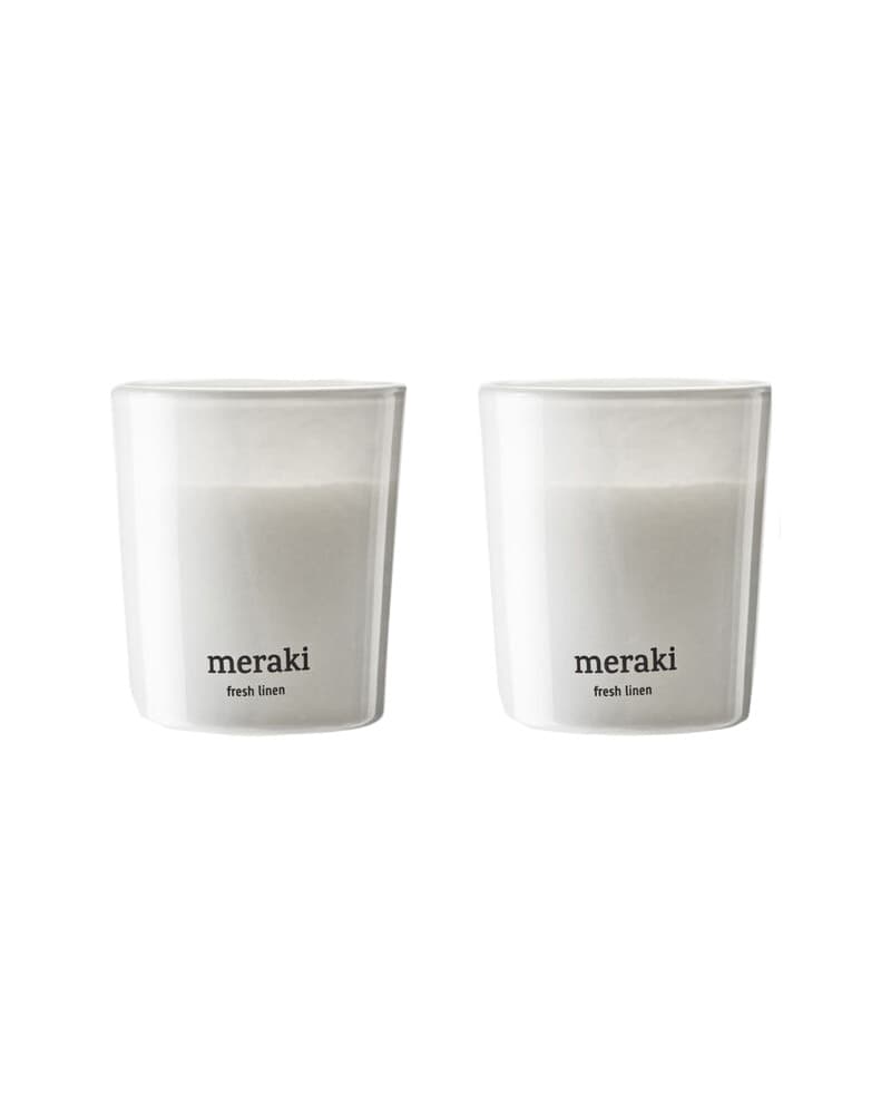 Meraki Scented Candles Fresh Linen 60 g 2 Stk